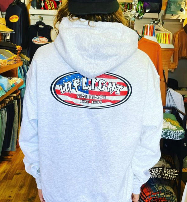American Oval Hoodie - Heather Grey