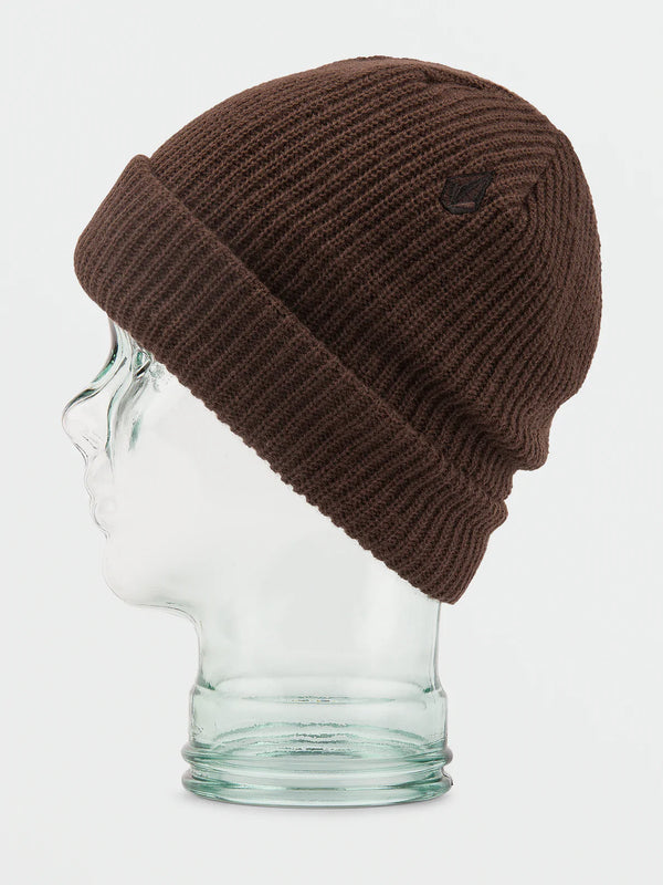 SWEEP LINED BEANIE - BROWN