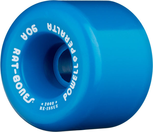 Powell Peralta Rat Bones Skateboard Wheels 60mm 90a - Blue (4 pack)