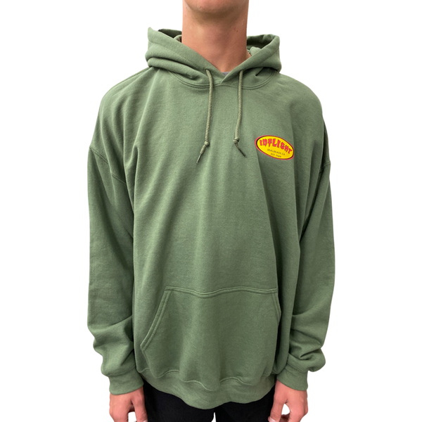 CLASSIC OVAL HOODIE - ARMY GREEN