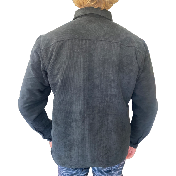 Corduroy Sherpa Flannel - Black