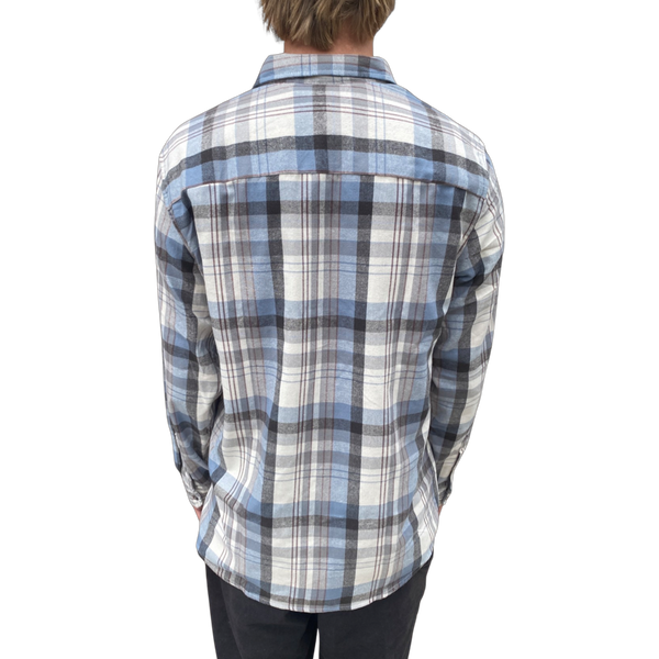 Chicken Scratch Patched Flannel - Stone