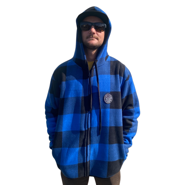 Hooded Sherpa Flannel - Light Blue