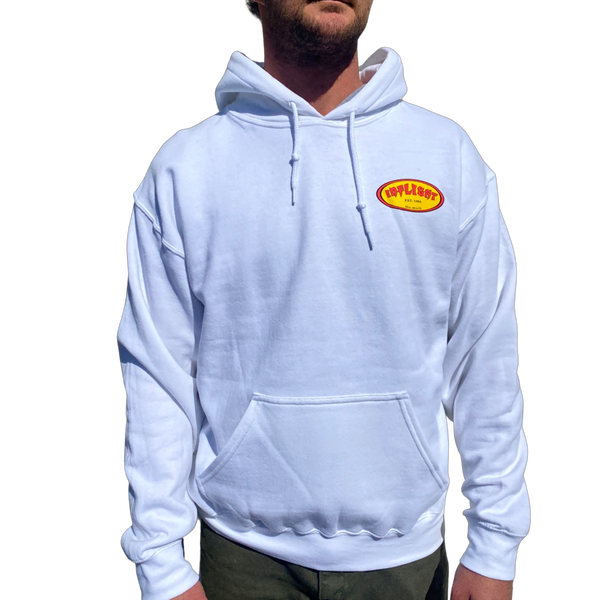 CLASSIC OVAL HOODIE - WHITE